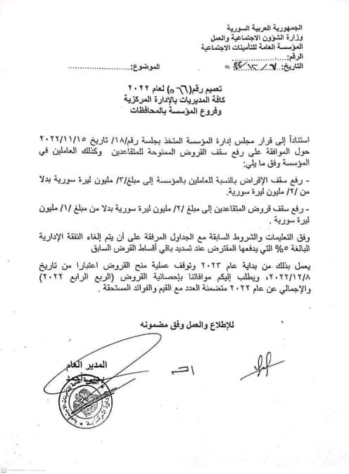 رفع سقف قروض المتقاعدين